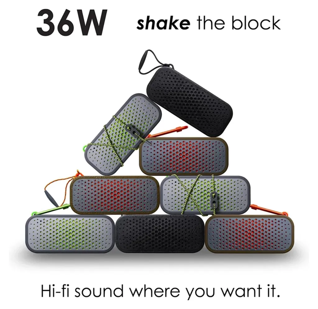 Enceinte Extérieure Boompods Blockblaster Noir pour Soirées et Voyages - 15