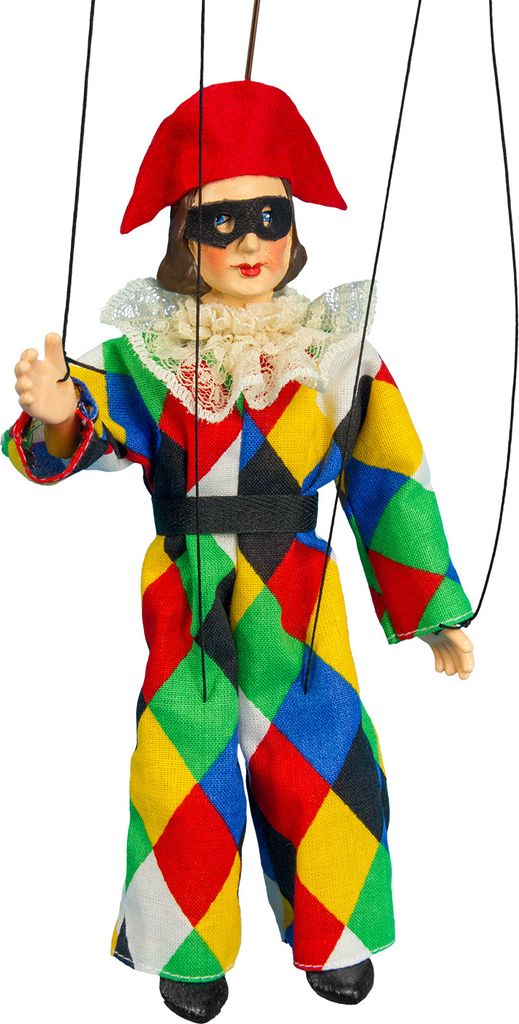 Masek Harlekin Marionette, 20 cm
