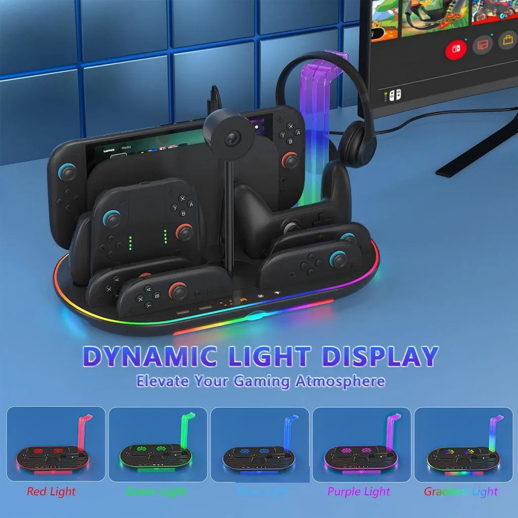 Dock de Support Multifonction pour Nintendo Switch 2 et Rangement Jeux - 9
