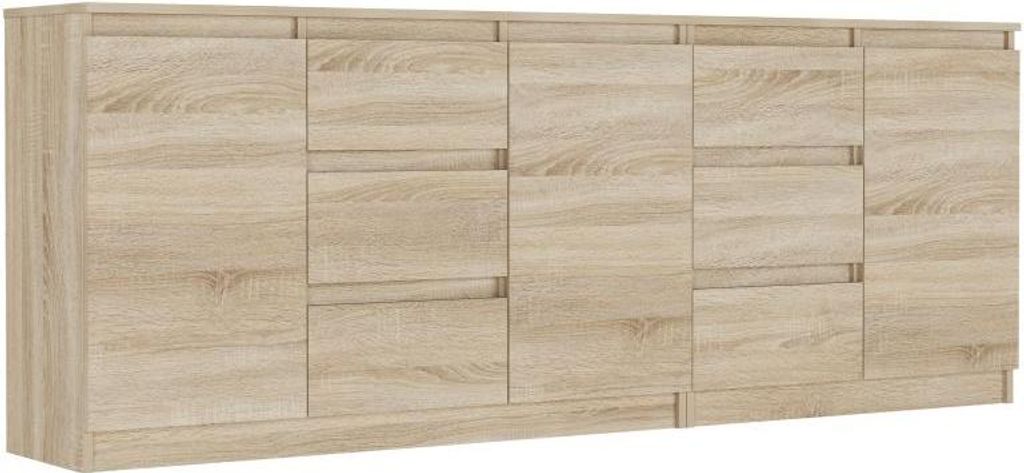 Kommode - Eiche Sonoma - 200 x 33 x 76 cm - Modern R-200-S6