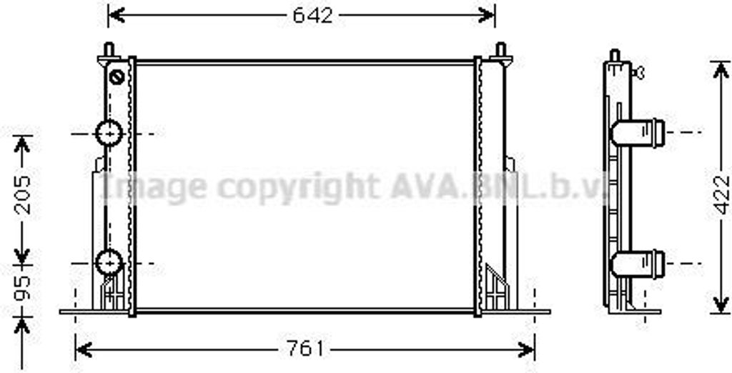 PRASCO FTA2244 - OE 46745809 Kühler, Motorkühlung für Stilo