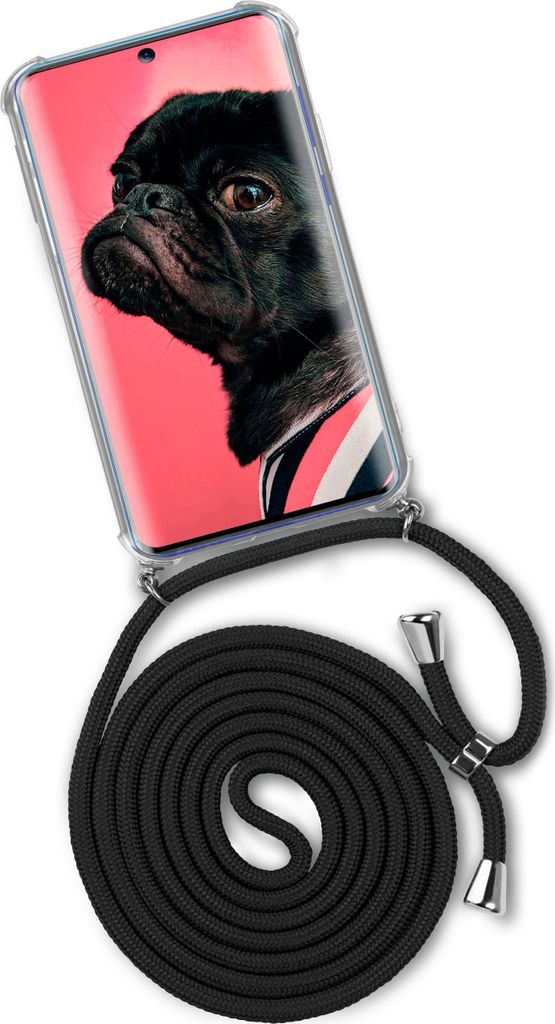 TWIST-Case + TWIST-Cord für Samsung Galaxy A51, Farbe:Black Diamond (Silber)