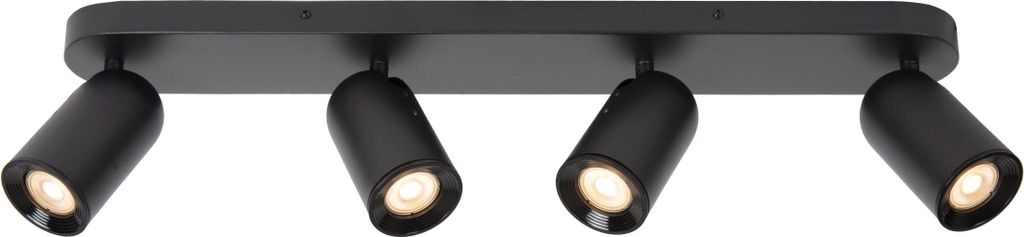 Spot Lampe Metall GU10 verstellbar Schwarz 4-flammig länglich Modern