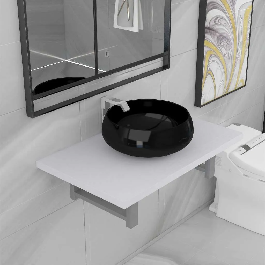 Design New Set di mobili da bagno 2 pezzi in ceramica bianca - Mobili da bagno2025 CHY7748061 2parcel