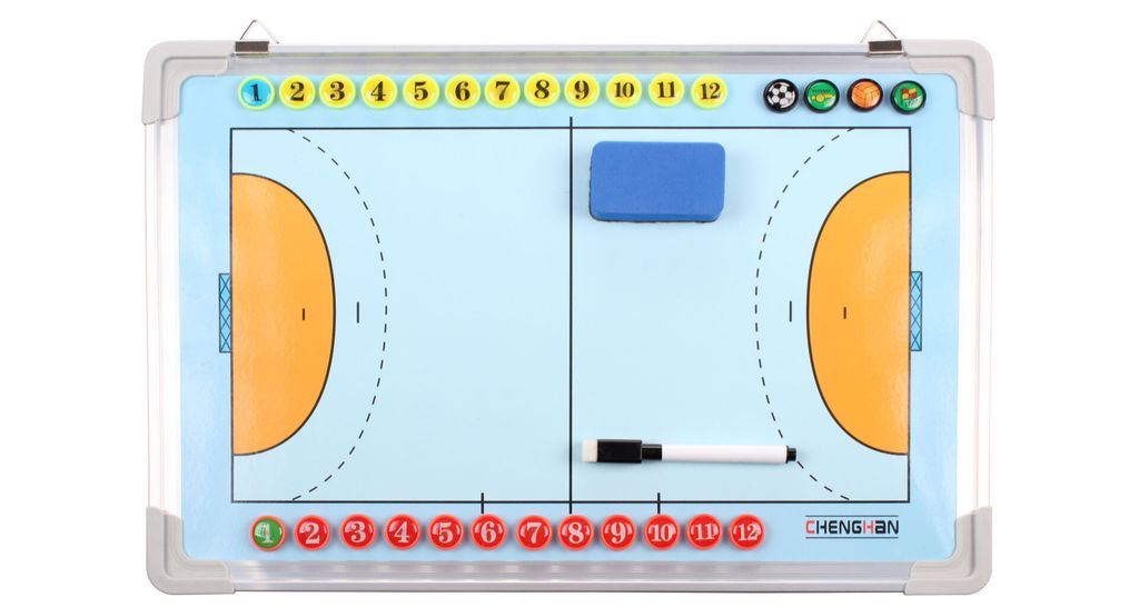 Hádzaná 14 magnetická trénerská tabuľa, závesná Obrázok produktu 