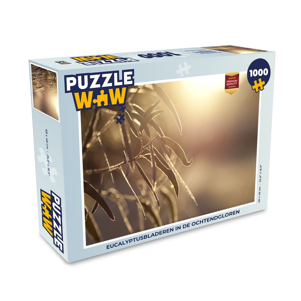 MuchoWow Puzzle 1000 Teile Eukalyptusblätter in der Morgendämmerung - Erwachsene - Rätsel