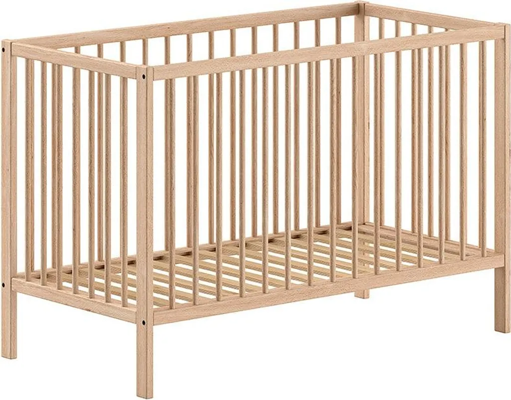 Lit Nouveau-Né 60x120 cm Dino Beige - Couchage Bébé Confortable