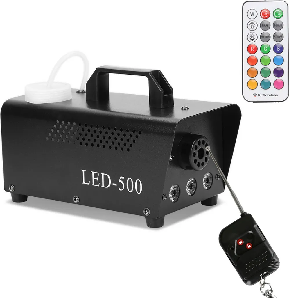 Machine à fumée avec éclairage LED RGB 500W pour soirée Disco et fête