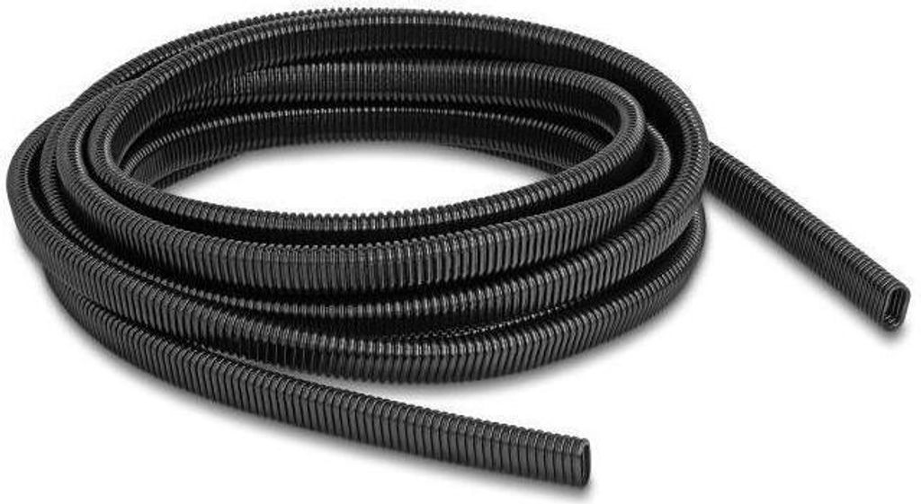 DELOCK Kunststoff Kabelschutzschlauch 13,6x6,3mm, 5m, schw.