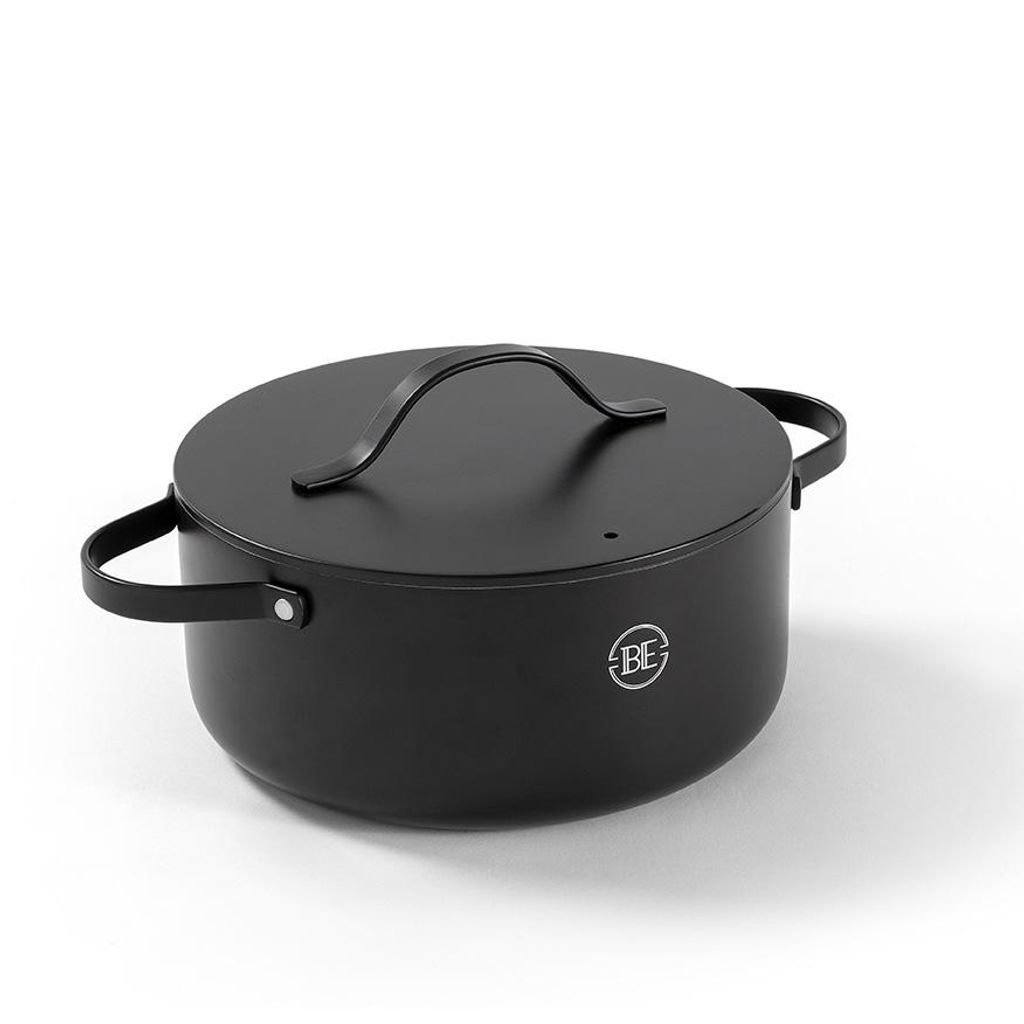 BE Living Kochtopf mit Deckel - Ø 28 cm - Suppentopf Induktion Pfanne - Antihaft-beschichtung - Geeignet für alle Herdarten - Hitzebeständige Gr...