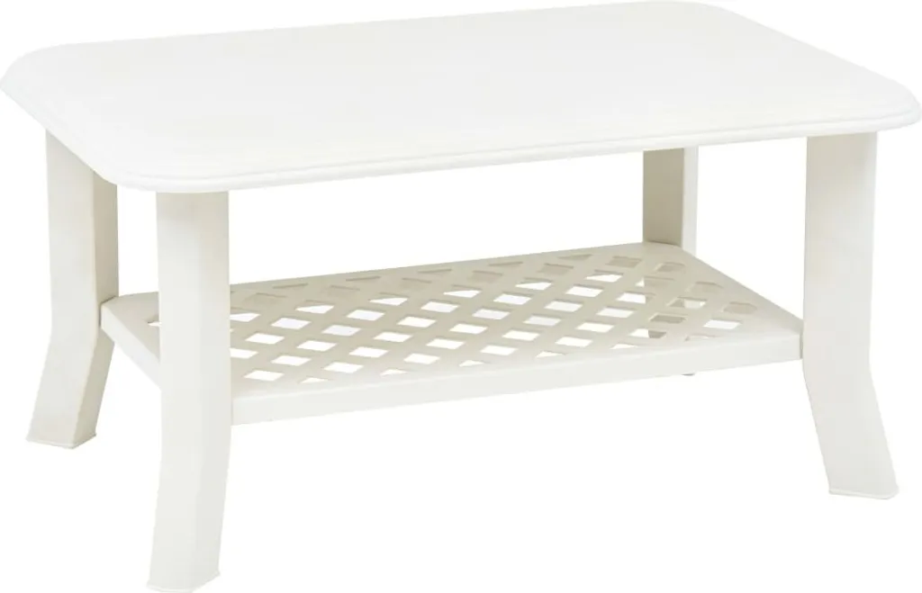 Maison Exclusive - Tavolino bianco 90x60x46 cm Plastica