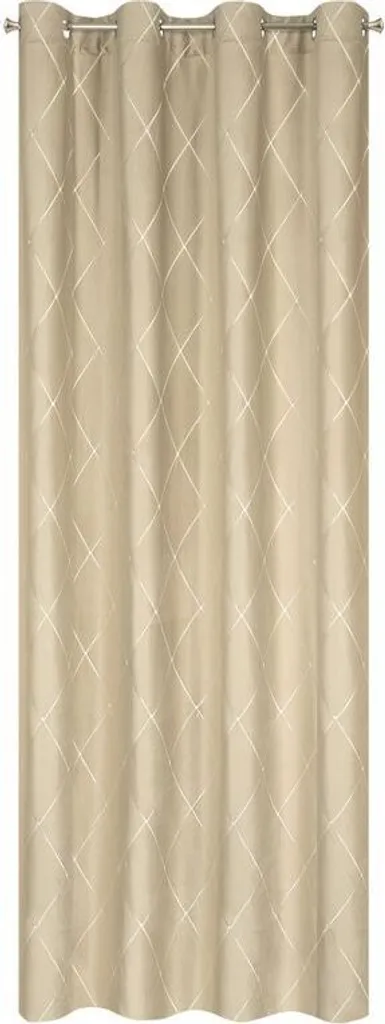Rideau velours beige 140x250 cm anti-vis-à-vis et isolation thermique