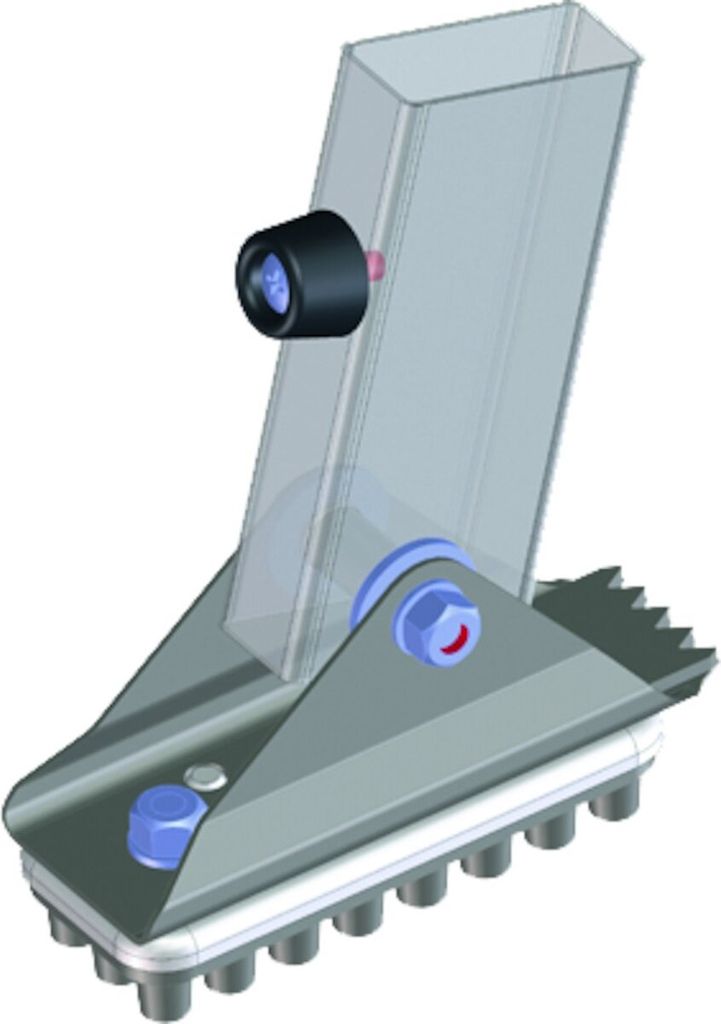 ZARGES Schwenkfuß mit Gummiauflage 125 x 50 mm 40226