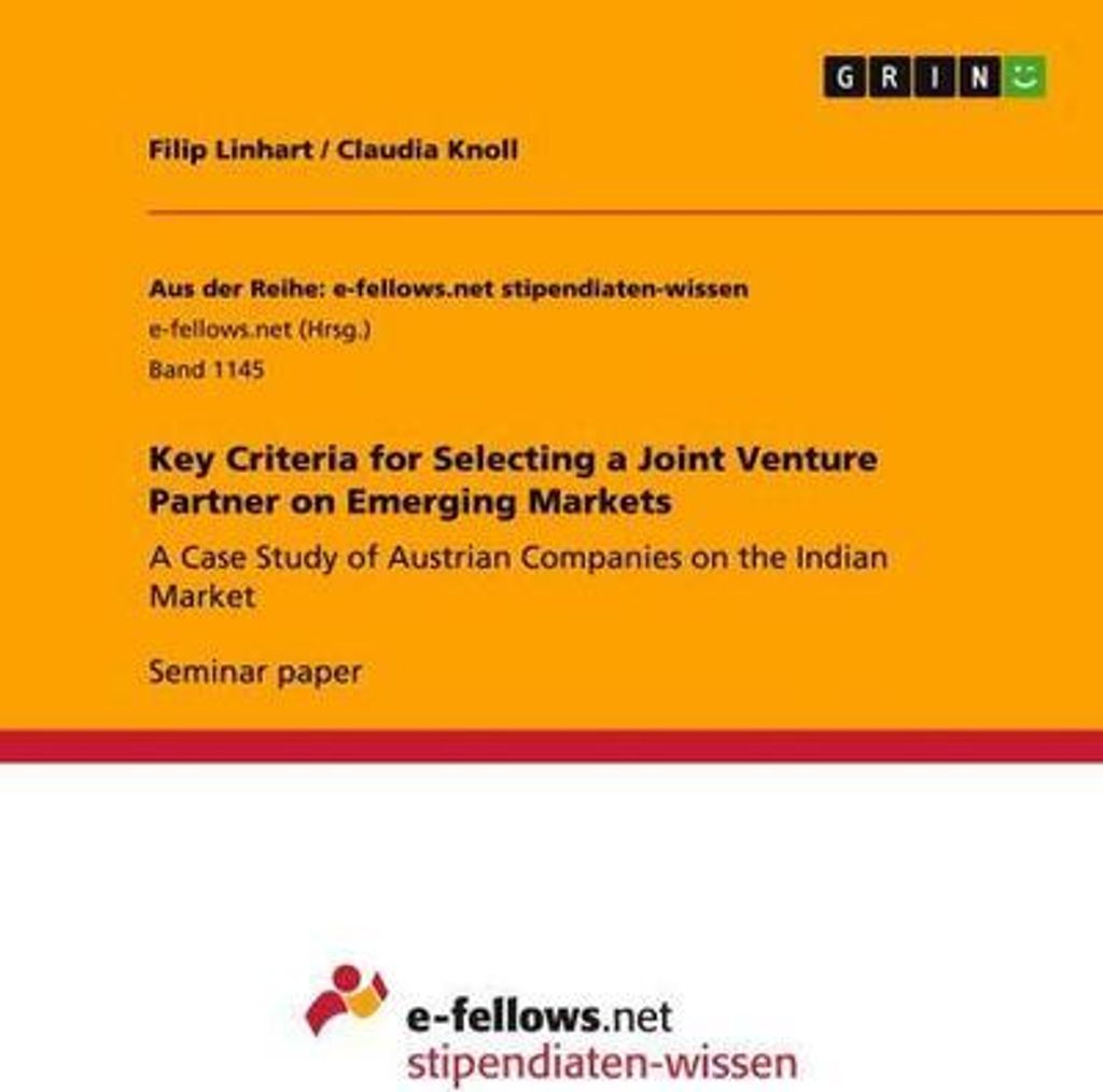 Key Criteria for Selecting a Joint Venture Partner on Emerging Markets