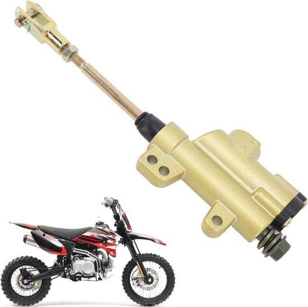 Hydraulische Zylinderkopf-Pumpe für Off-Road-Motorrad - Abgasabsauganlage mit Tank - Goldlackierung.
