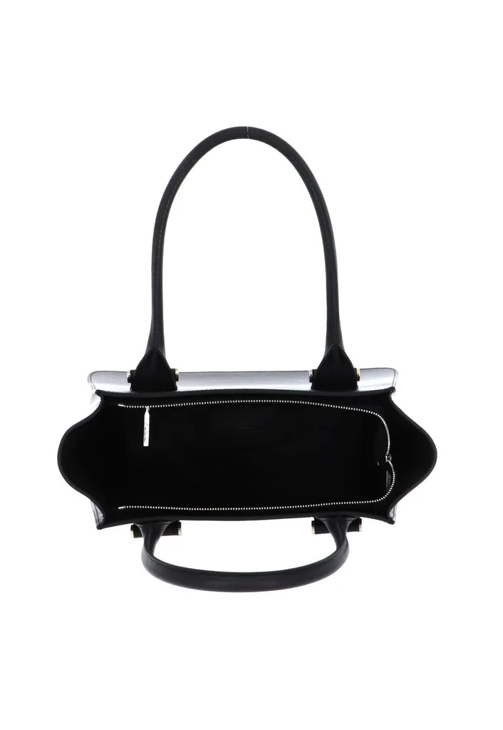 Sac de Cours et Bureau Phoebe DECADENT en Cuir Noir Format Large