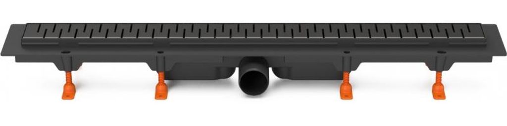 Chud?j Bodenablauf schwarz 850 mm, Seite D50, Mittel schwarz CH 850/50 MC