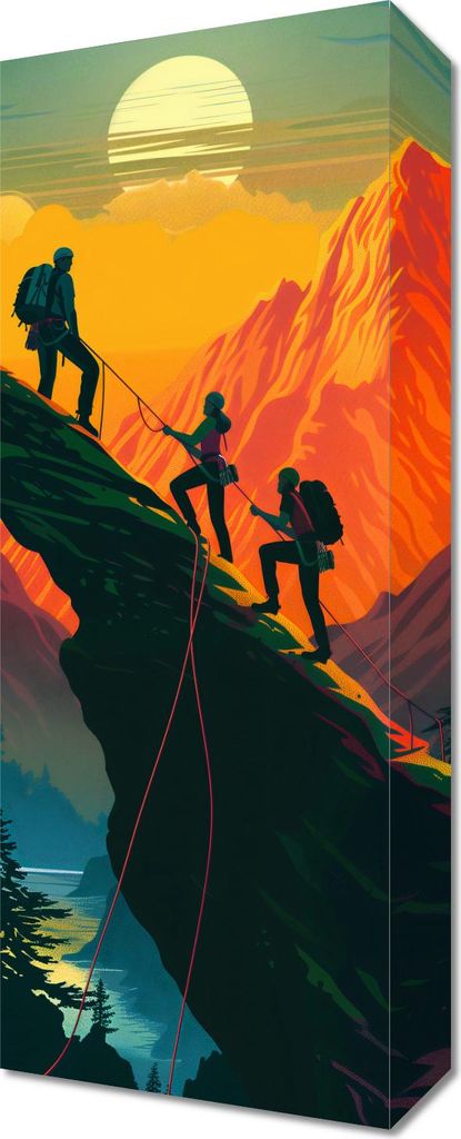Bild 20x50cm Am Gipfel