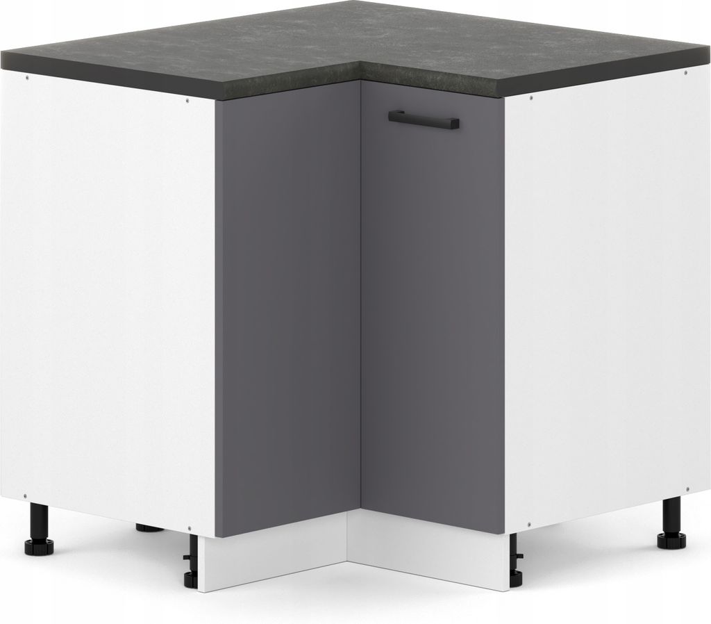 Eck-Küchenschrank Stehend Unten 90X90Cm Graphit