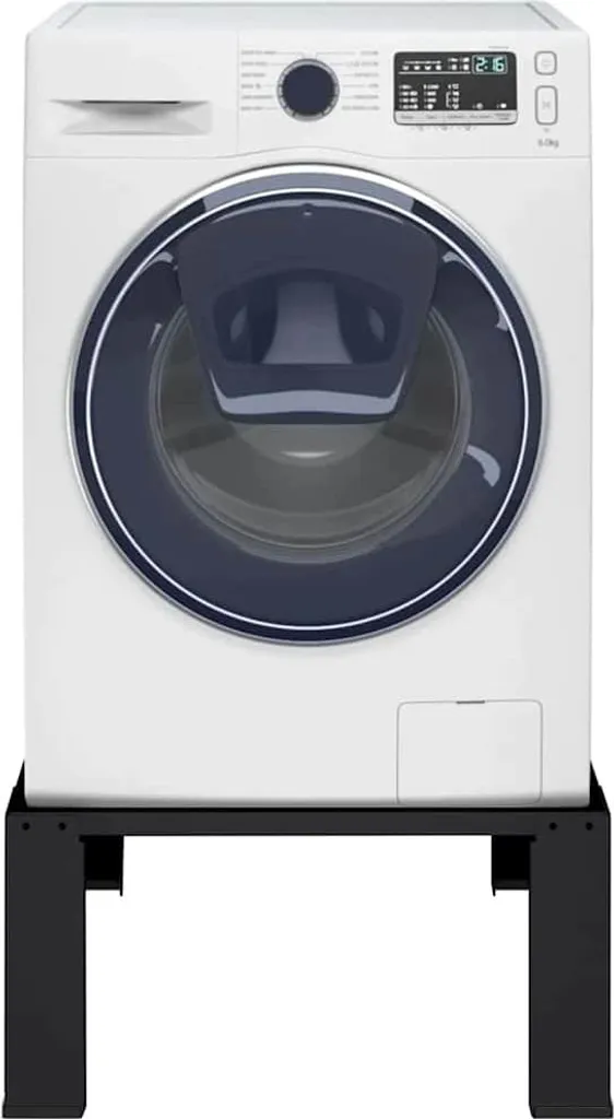 Socle de lave-linge surélevé vidaXL en acier noir - Support ergonomique 64cm