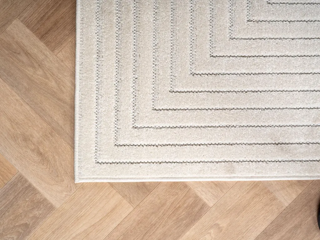 Nova Luo Tapis Poils Ras Coureur 80x250cm Crème - Tapis de Passage Chic - 3