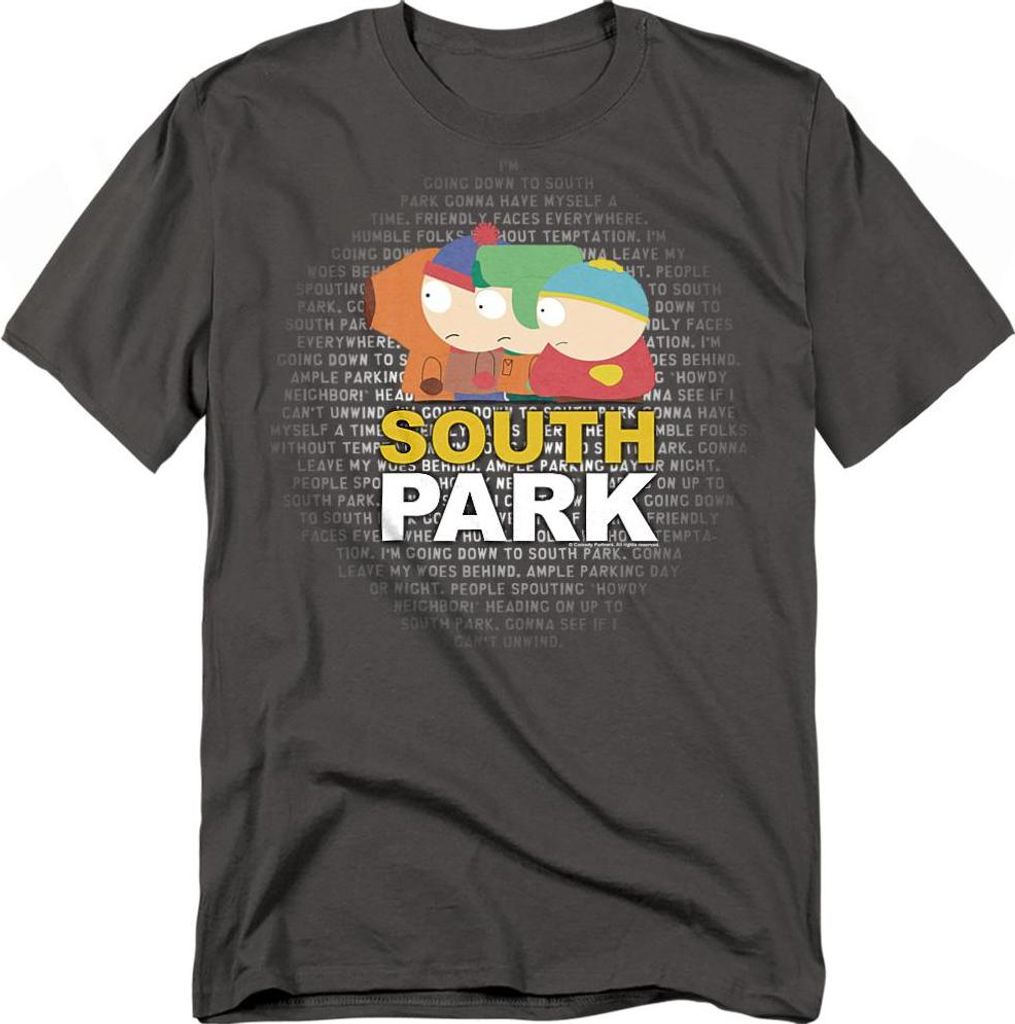 South Park - "Lyrics" T-Shirt für Herren/Damen Uni TV20700 (M) (Holzkohle)