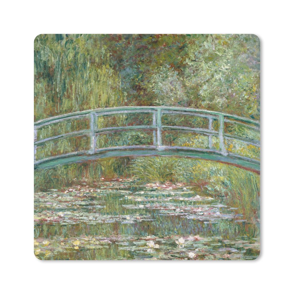 MuchoWow Mauspad Mousepad Die japanische Brücke und die Seerosen - Claude Monet 30x30 cm - Mousepads - Maus Mat - Pad - Mausunterlage - Gaming