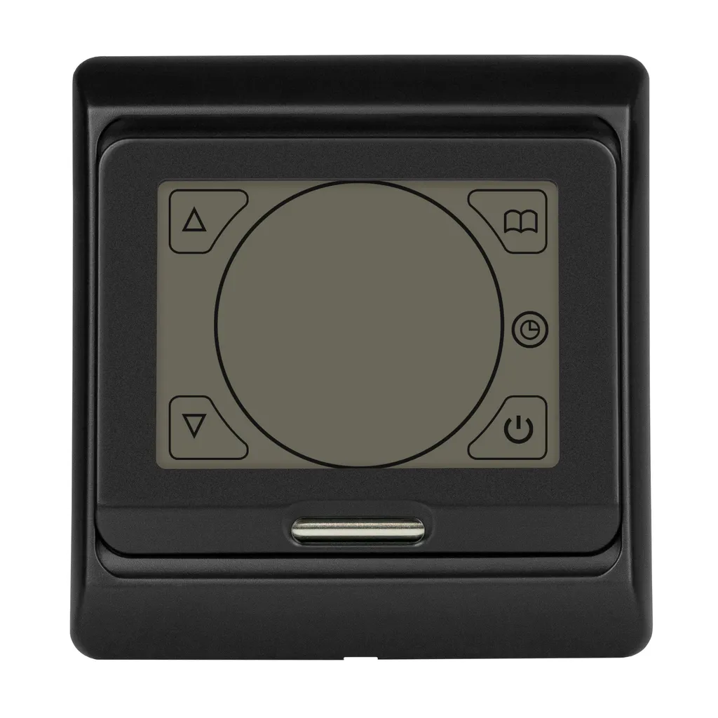 Thermostat programmable noir E91 avec écran LCD et capteur de précision - 8
