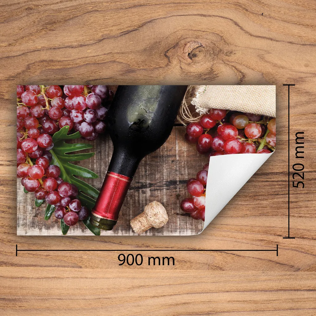 DarHaus Piastra Copertura Stufe 90x52 cm - Tappetino Legno e Vino - 2