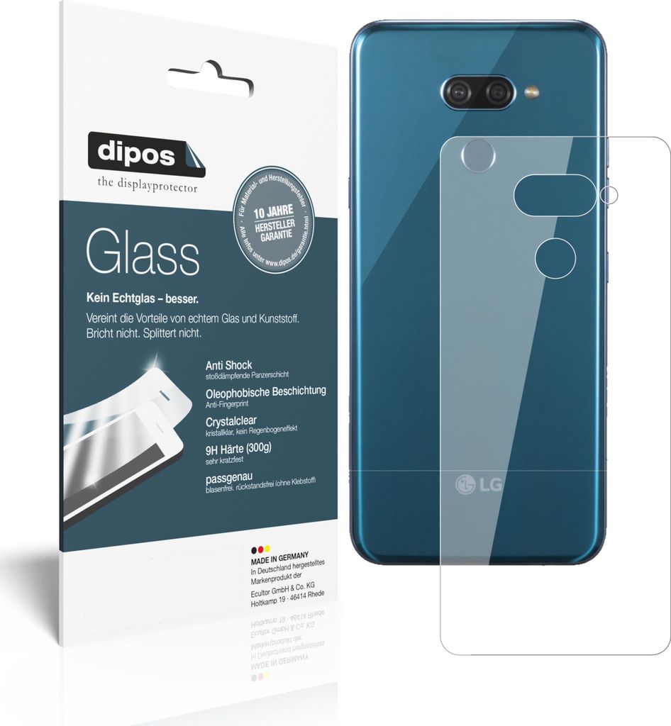 2x Schutzfolie für LG K50 Rückseite - Anti-Shock 9H Folie dipos Glass Kunststoffglas