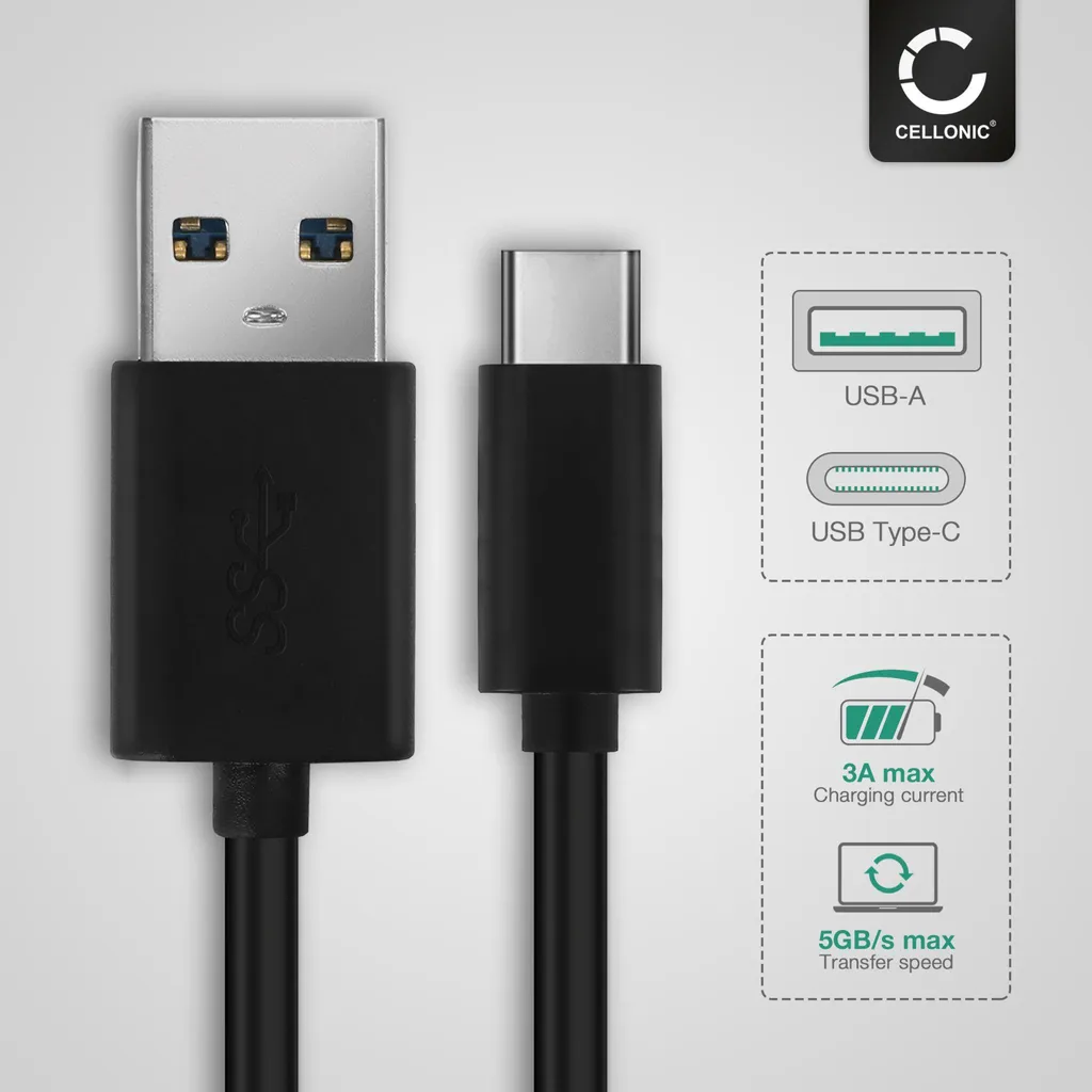 Cavo Dati USB-C Nikon Z6 II Z7 II D6 | 3.1 Gen 1 3A 1m CELLONIC - 4