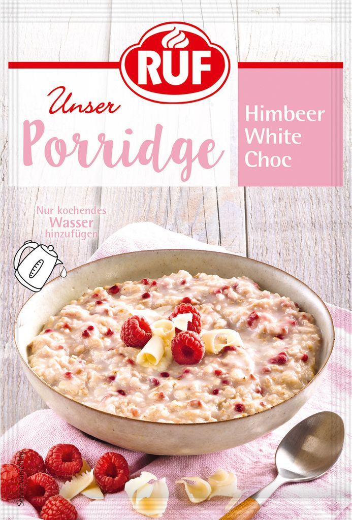 RUF Porridge Himbeer White Choc 65g Produktbild 