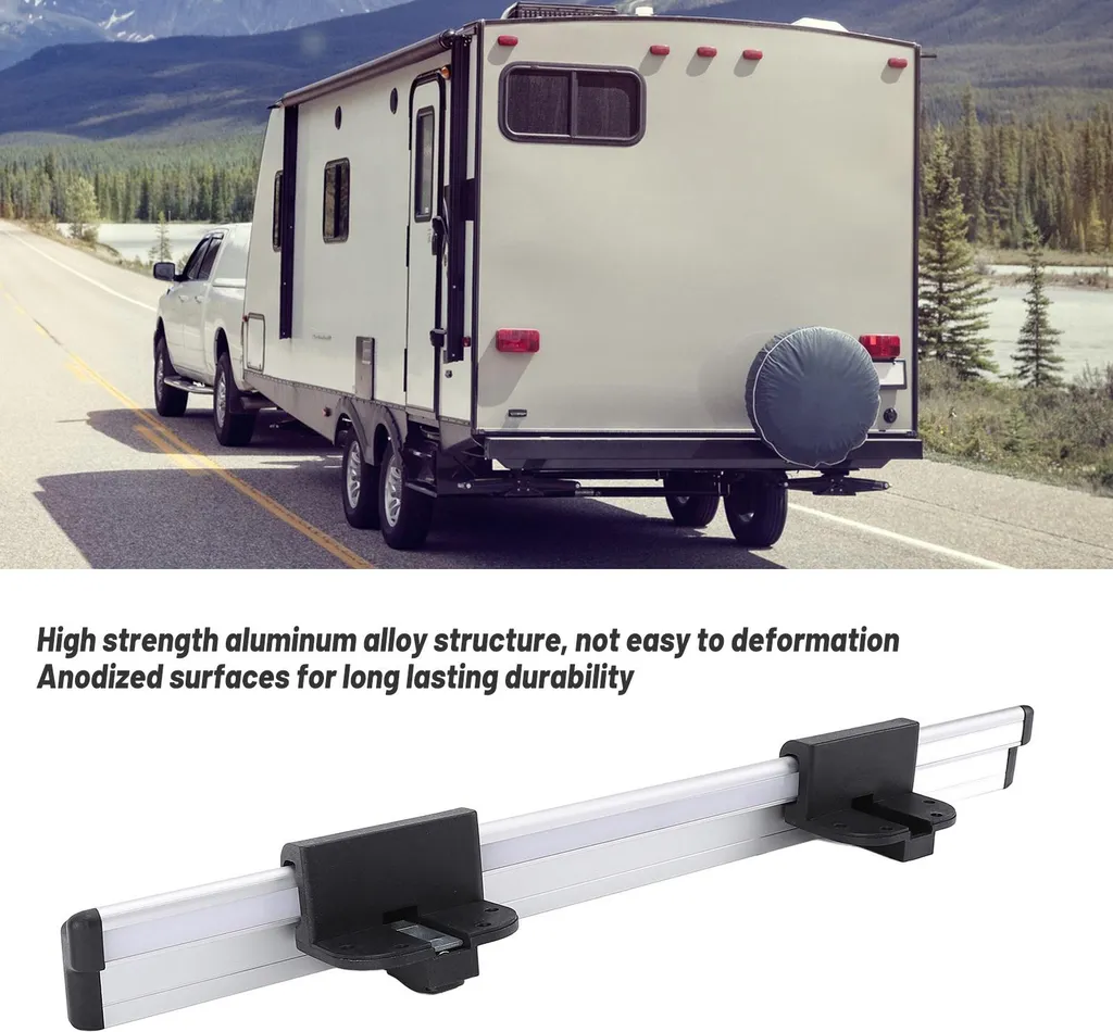 Rail de table robuste aluminium anodisé 20 pouces pour support camping-car - 4
