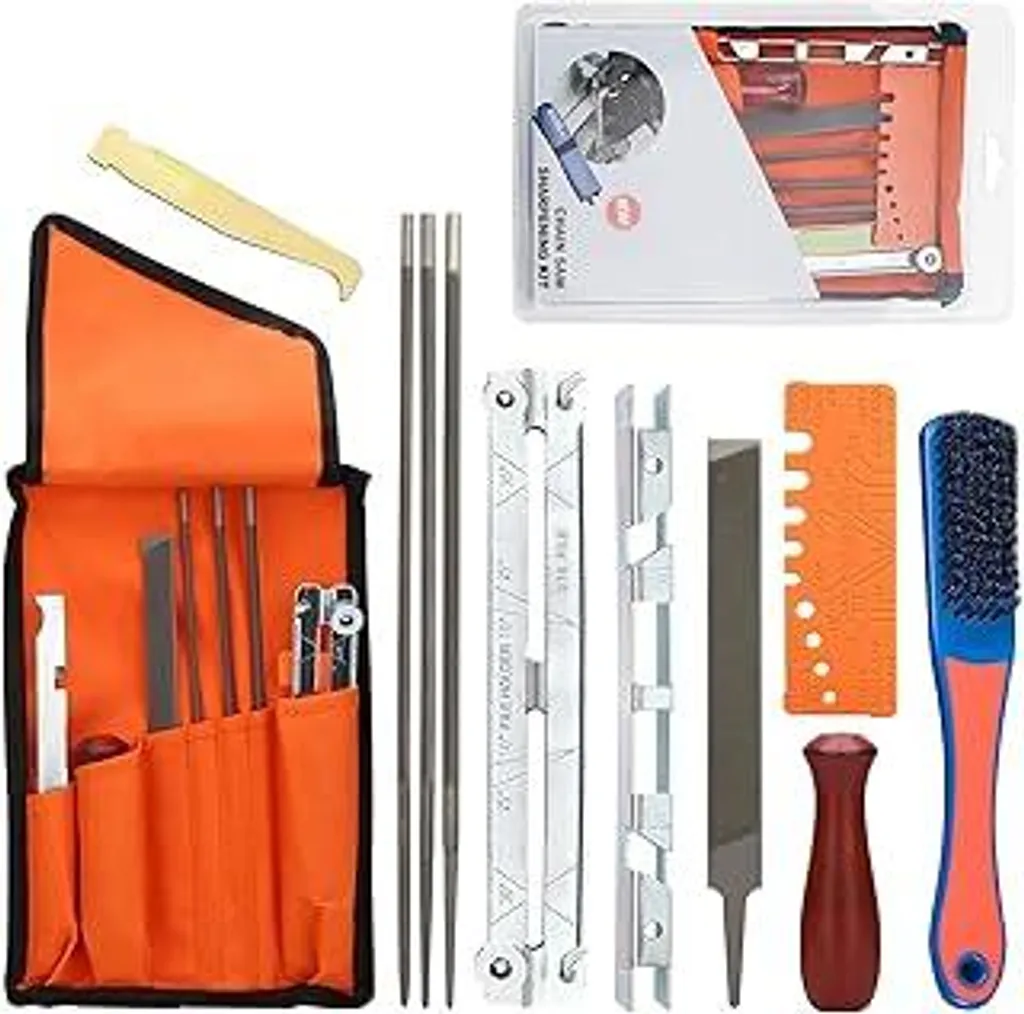 Kit Affilatura Catena Motosega 11 Pezzi | Set Universale Leggero