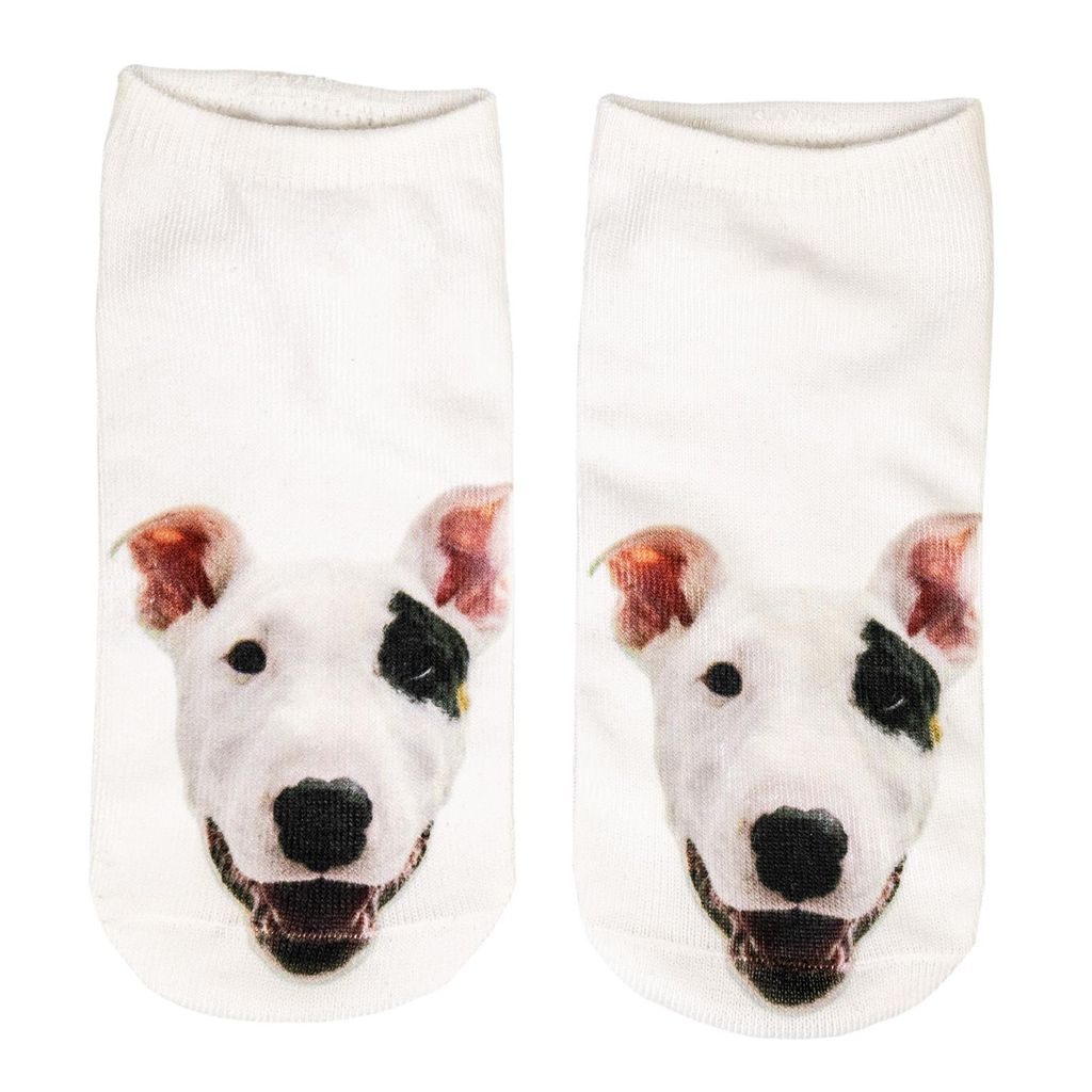 cosey – 1 Paar Sneaker Socken – Hunde Design Bullterrier – Einheits-Größe 33-40
