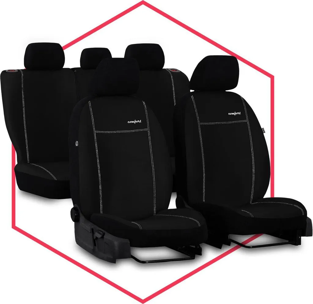 Coprisedili Renault Clio II Neri - Protezione Interni Auto Universale - 12
