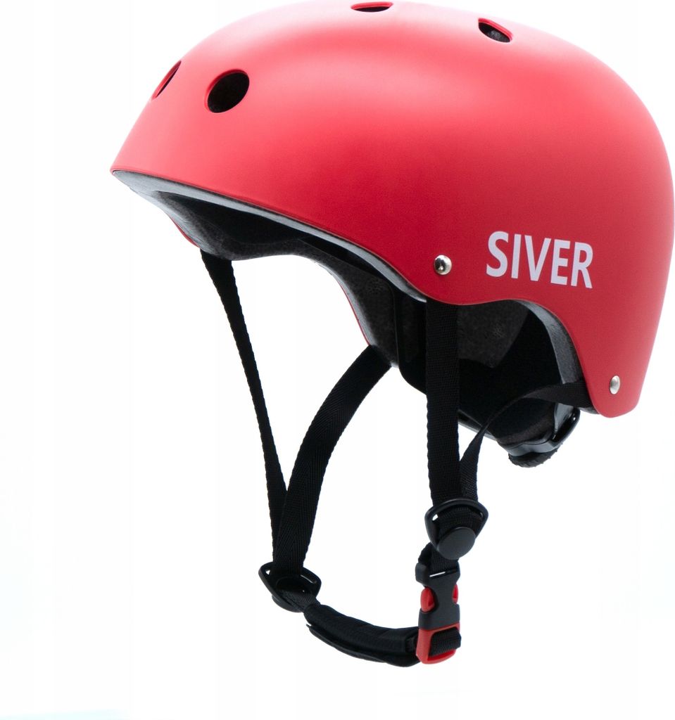 Siver verstellbarer Fahrradhelm Größe L 58-62 cm rot