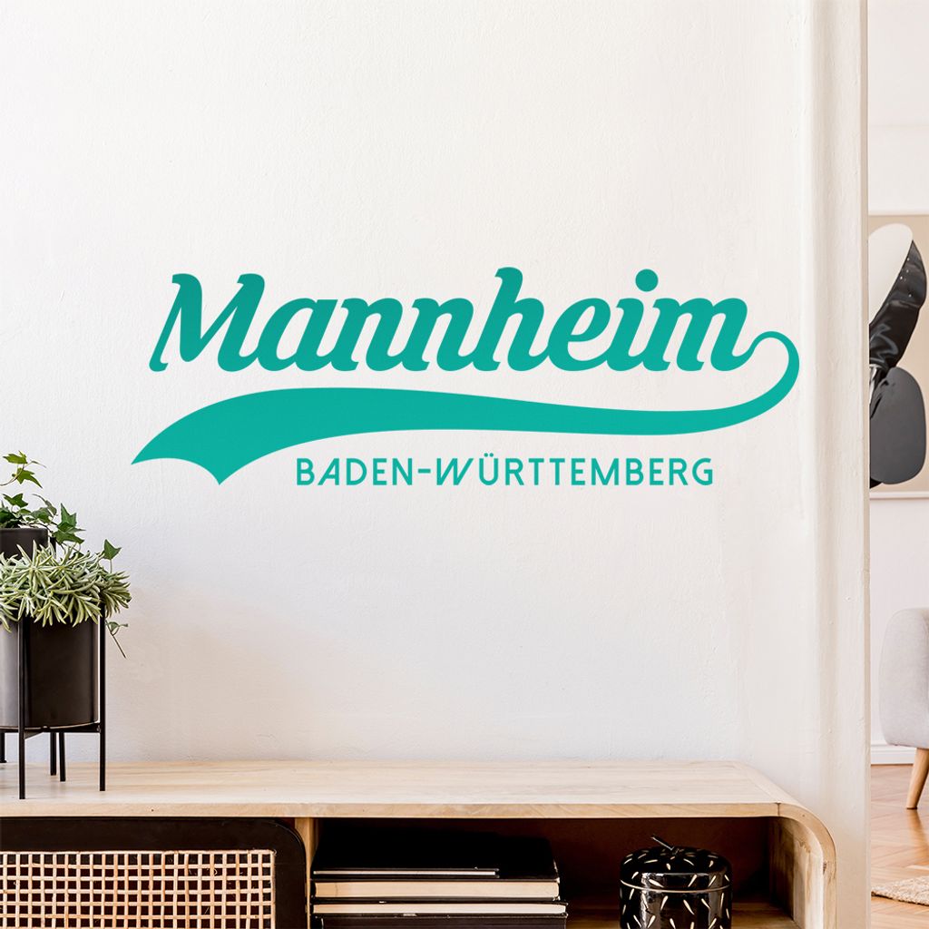 Mannheim Baden-Württemberg Wandtattoo Wandaufkleber Wall Sticker - Dekoration, Küche, Wohnzimmer, Schlafzimmer, Badezimmer