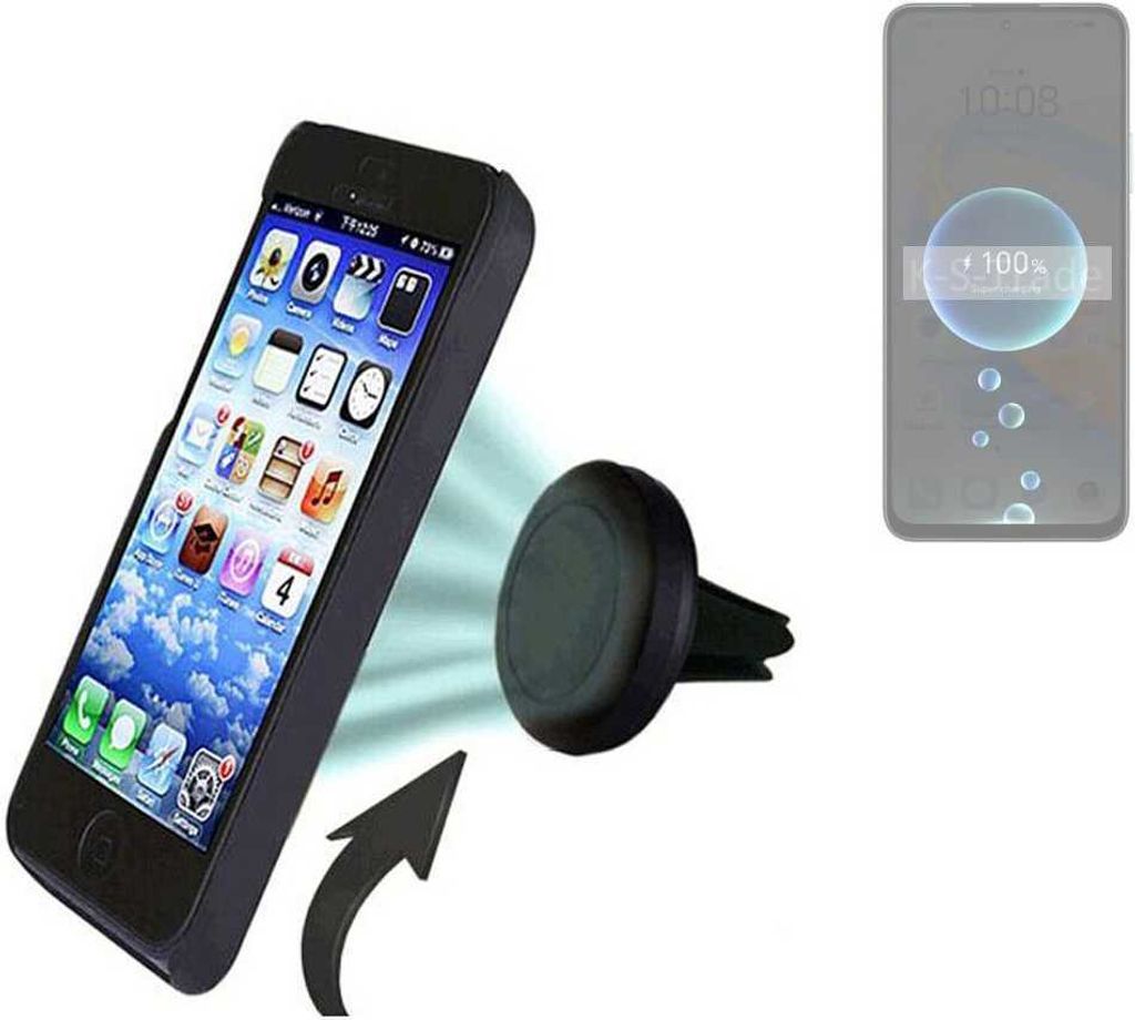 K-S-Trade Kompatibel mit Honor X7b 5G Auto Handy Halterung KFZ Halter Lüftungsgitterhalterung Air Vent mount Smartphone Halter