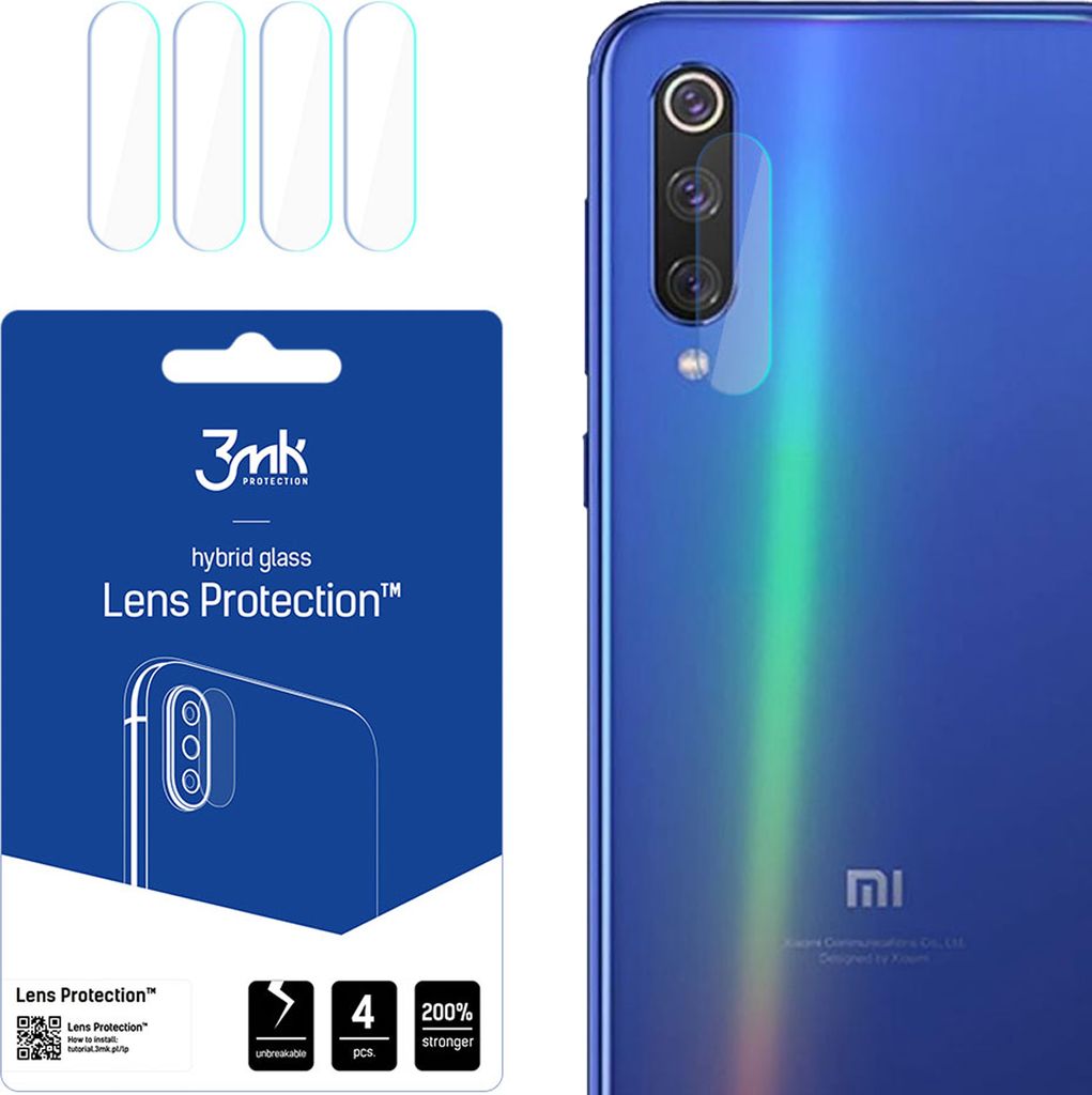 3mk Hybridglas Lens Protection für Xiaomi Mi 9 SE Global Kamera Objektiv Kameralinse 0,16mm 6H (4 Stück)