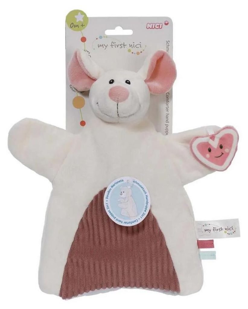 Nici GmbH Schmusetuch Handpuppe Maus 2in1