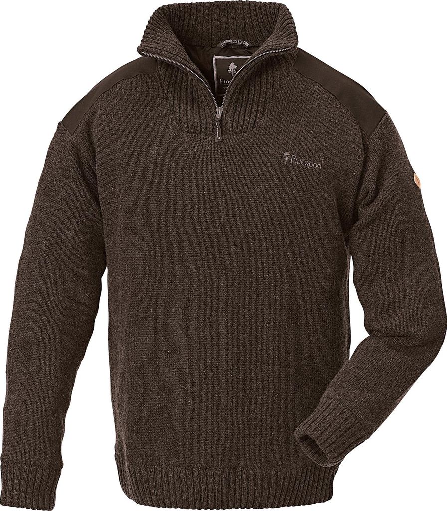 Pinewood Hurricane Sweater Herren (Brown Melange) Größe XL