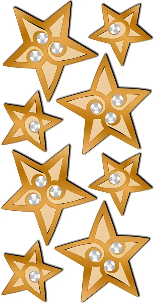 Stickers Étoiles Or Brillantes Heyda 203780669 Set Adhésif Haute Qualité