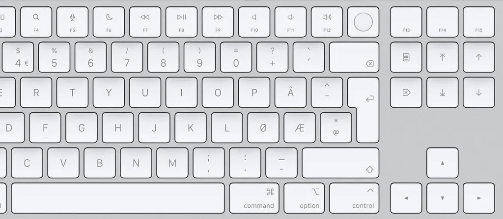 Clavier Apple Magic USB et Bluetooth QWERTY Norvégien Blanc Original