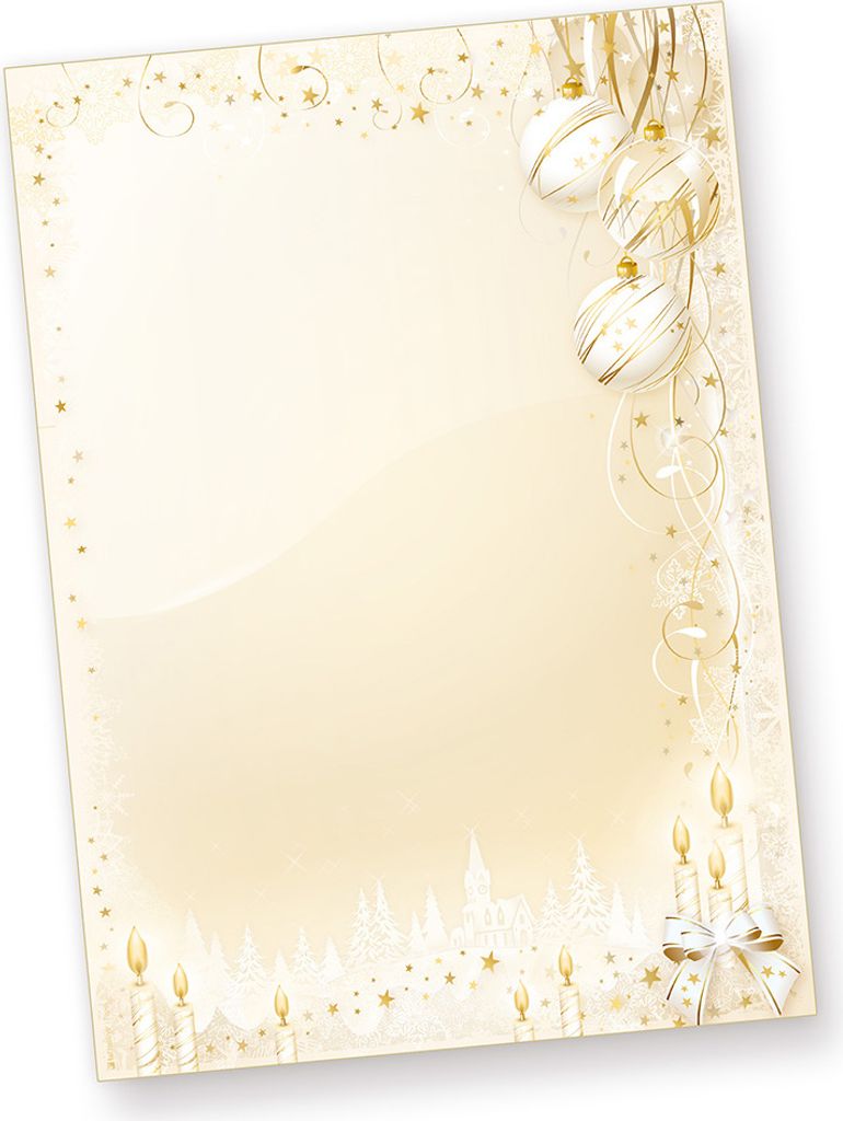 Weihnachtsbriefpapier Weihnachtsmärchen 50 Blatt Briefpapier Weihnachten DIN A4 elegant ohne Umschlag