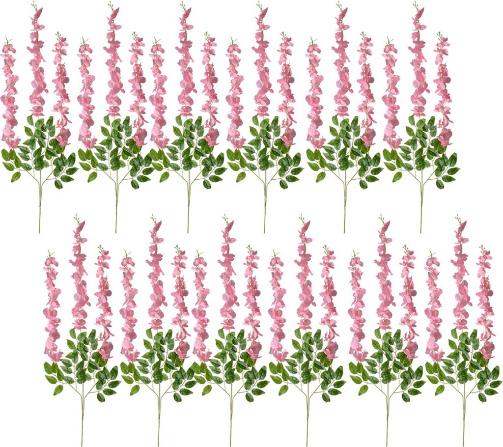Clayre & Eef Kunstblume 12er Set 110 cm Rosa Kunststoff