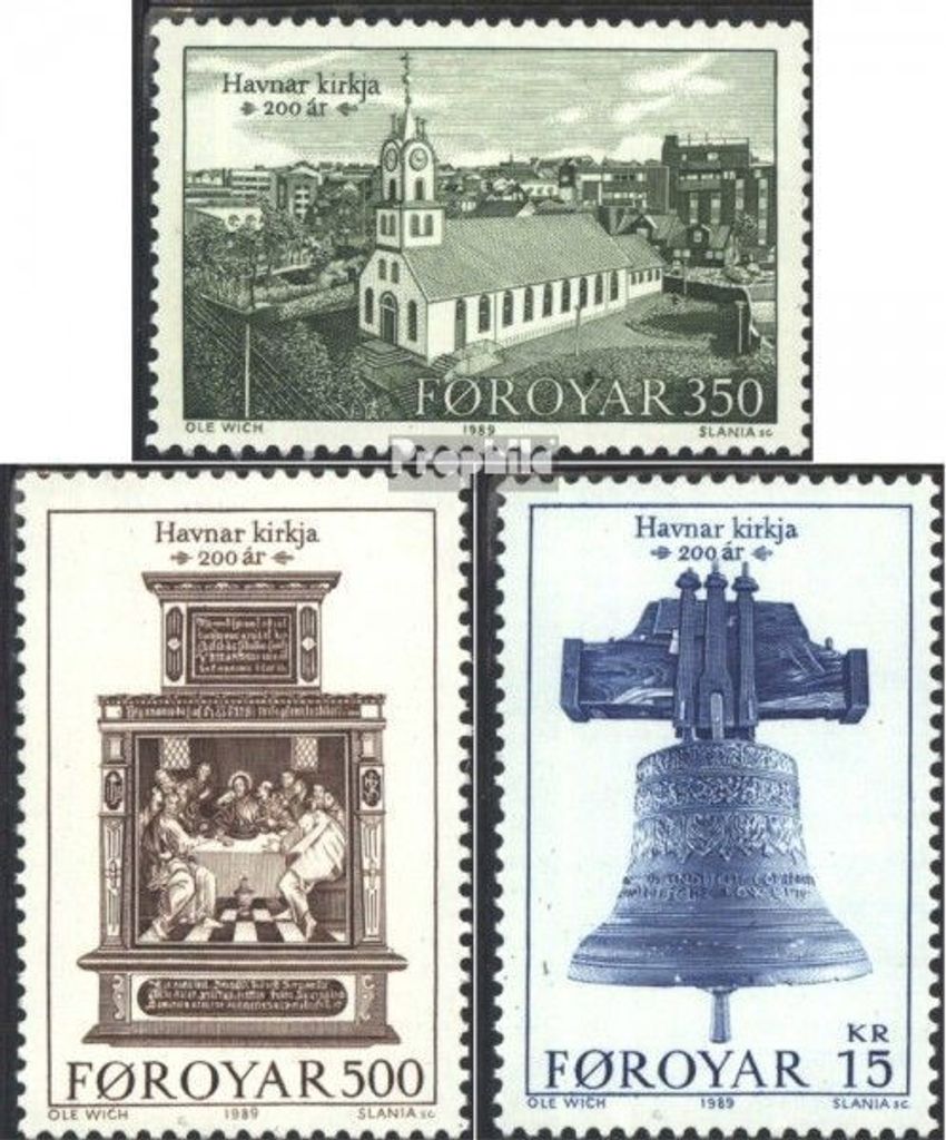 Briefmarken Dänemark - Färöer 1989 Mi 179-181 (kompl.Ausg.) postfrisch Torshavn