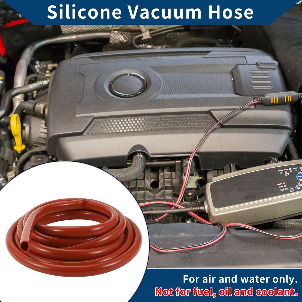 Silikon-Vakuumschlauch für Automobil-Vakuumsysteme Hochtemperatur 10Ft 5/8" 16mm ID 2,5mm Dicke 1 Stück Rot