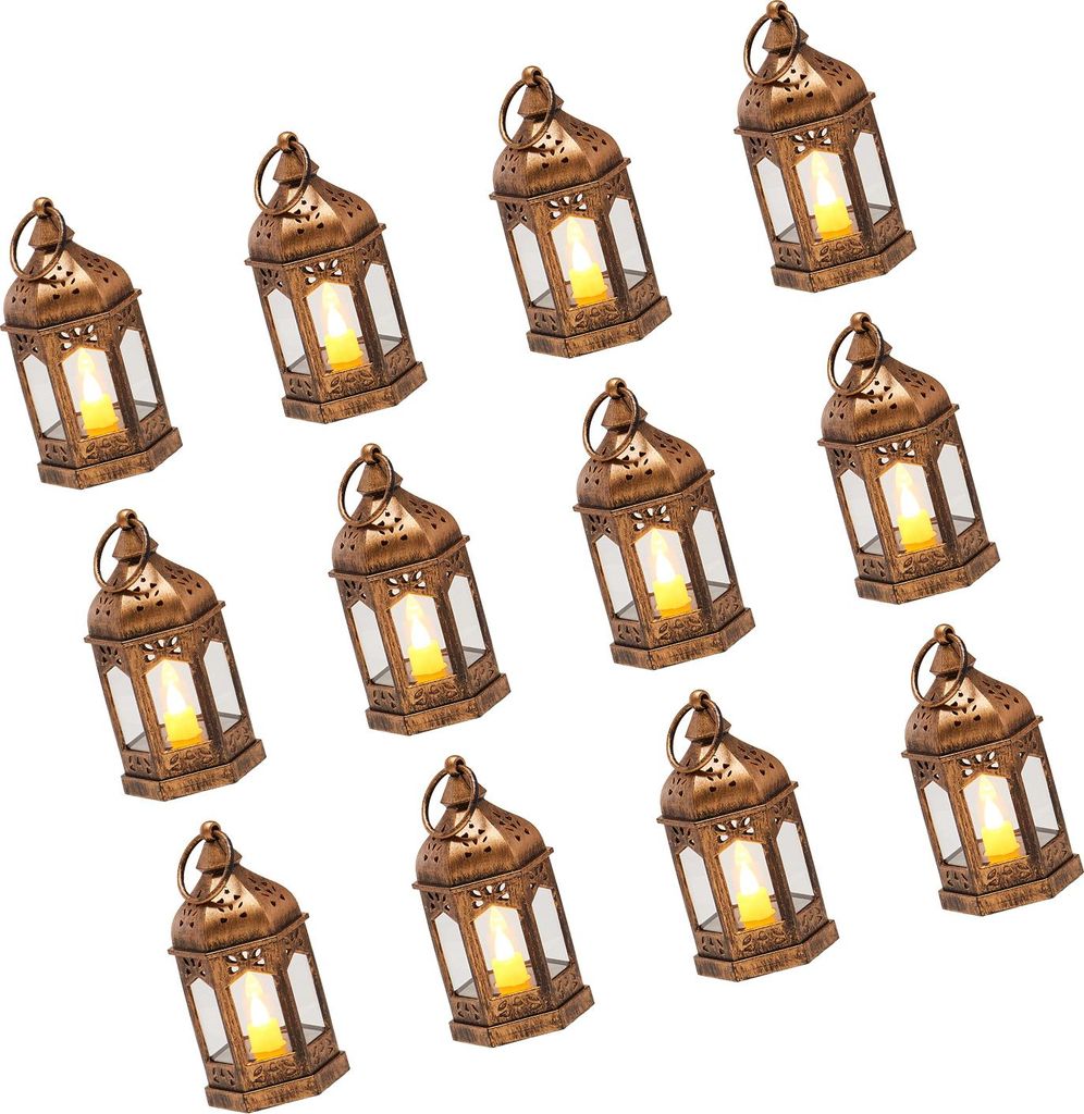 SucceBuy 12 sztuk dekoracyjnych lampionów ze świecami LED Zdjęcie produktu 