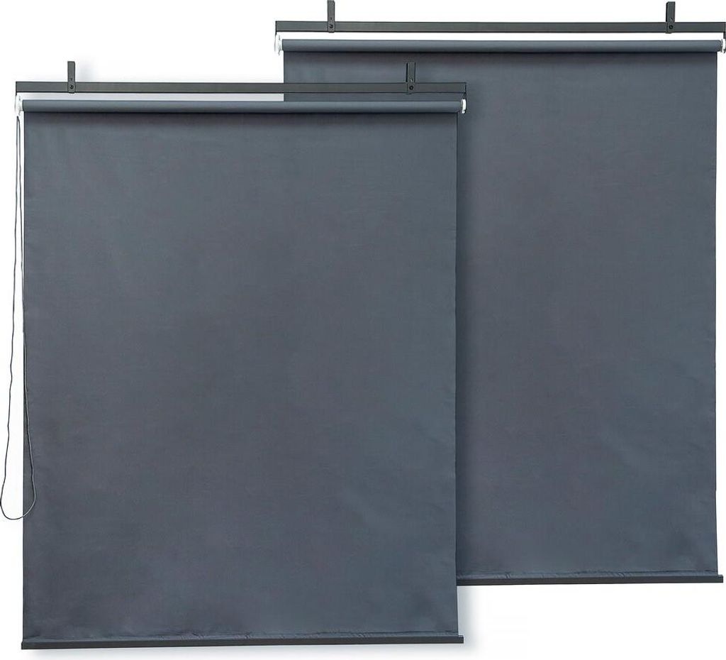 set di 2 tende a pergola - 124 x 225 cm - grigio antracite Immagine del prodotto 